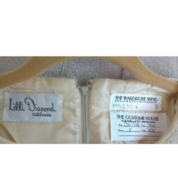 Vintage Lilli Diamond Caifornia Fur Trim Mini Dress READ - Picture 5 of 10